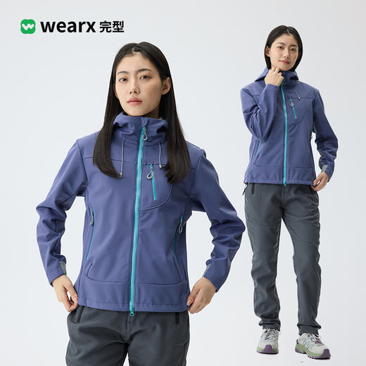 完型-加绒休闲软壳外套(女款） 商品图2