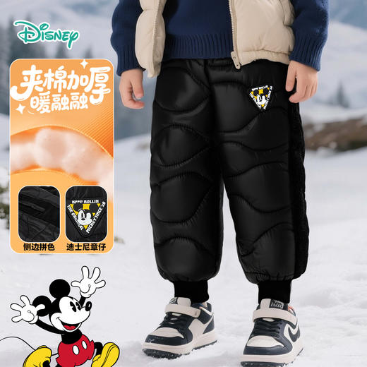 Disney Baby女宝宝冬季加厚棉裤25新款中小童三层夹棉卫裤儿童保暖裤子ZD4EK015 商品图3