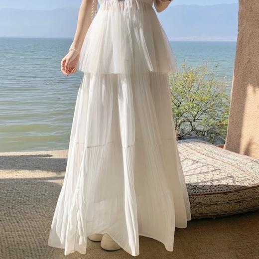 紫气东来 一抹嫣然【梦惠妮 雨雾紫藤压褶半裙】透气雪纺 内衬细腻亲肤 视觉显高 高腰版型 三种裤长 修饰腿型 梨形身材放心冲  #M663 商品图8