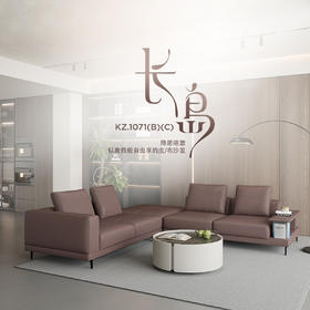 顾家家居整装现代时尚皮/布艺固定沙发KZ.1071(B)(C)长岛