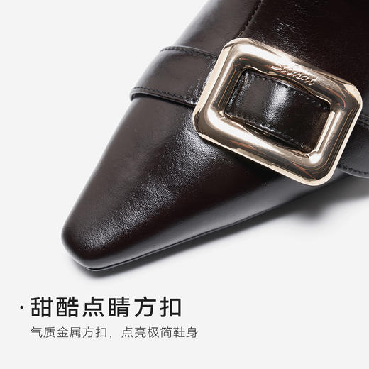 星期六复古优雅尖头单扣时装靴SSD4116572 商品图10