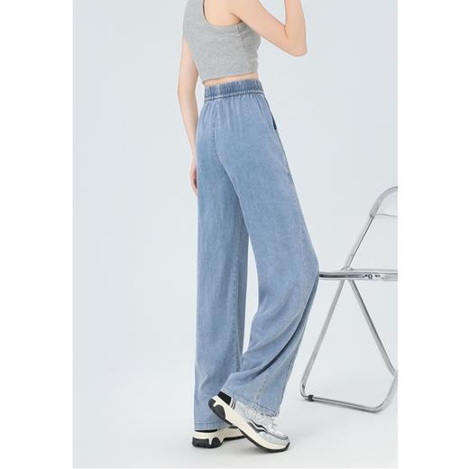 【奢姿好物推荐】轻薄垂坠 凉感防晒【梦惠妮 天丝香蕉牛仔裤】清凉裸感 遮肉显瘦 阔腿裤 宽松藏肉 修饰下身线条 时尚百搭版型设计 #M663 商品图4