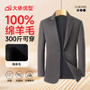 【100%绵羊毛】【DDS】大依优型大码男装羊毛呢单西服大衣商务休闲单排扣平驳领西装大衣 商品缩略图6