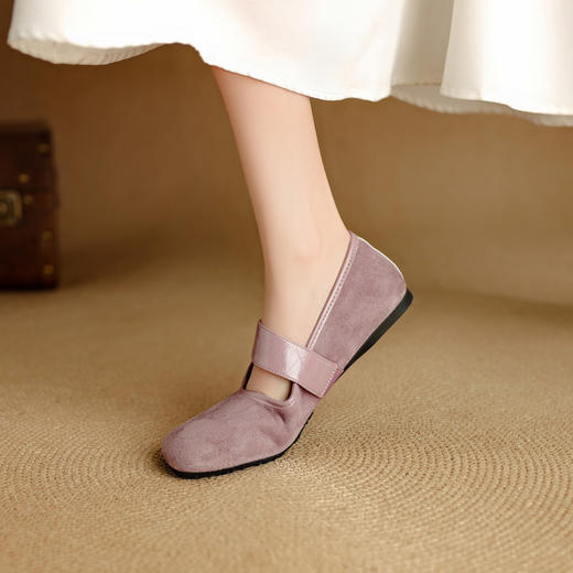 【预售5天】秋季新款法式超软羊皮舒适通勤浅口玛丽珍平底单鞋NJMK&K1657 商品图4