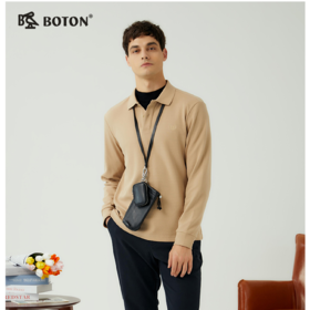 【暖焱绒】波顿男士 多季 POLO 翻领保暖 合身休闲长袖款polo衫MT977323