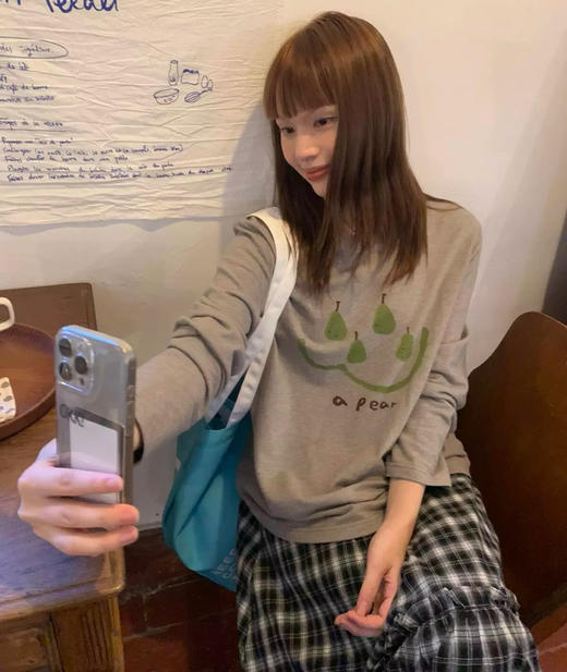 韩国订单笑脸梨T恤09291 商品图5