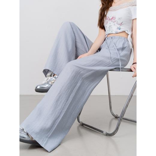 轻若无物 亚麻の呼吸术【梦惠妮 冰感亚麻修容裤】显瘦小心机 立显腿长 修饰腿型 藏胯遮肉 亚麻直筒裤 女阔腿裤 莫兰迪色系   #M663 商品图6