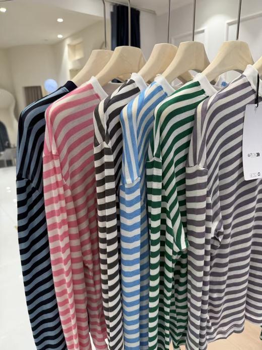 潮牌天丝羊毛混纺条纹随身T 商品图8