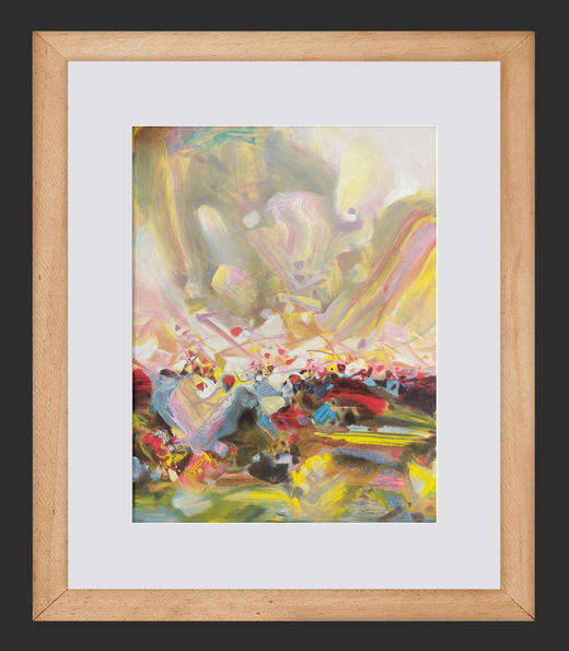 独角鹿西洋古董2005年法国巴黎Frédéric Possot出版艺术大师朱德群亲签限量彩色石版画「天顶（Zenith）」 商品图1