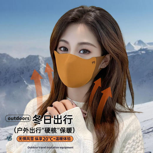 热卖【14.9抢4只美拉德口罩，5色可选】秋冬保暖口罩 外出骑行 防风御寒无痕显瘦 舒适透气不闷热 修饰小脸型 商品图1