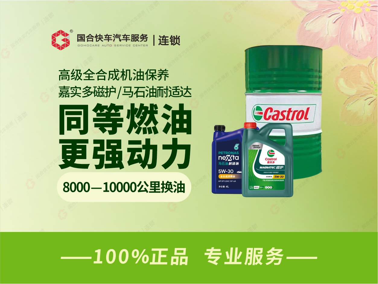 嘉实多磁护/马石油高级全合成机油保养套餐4L