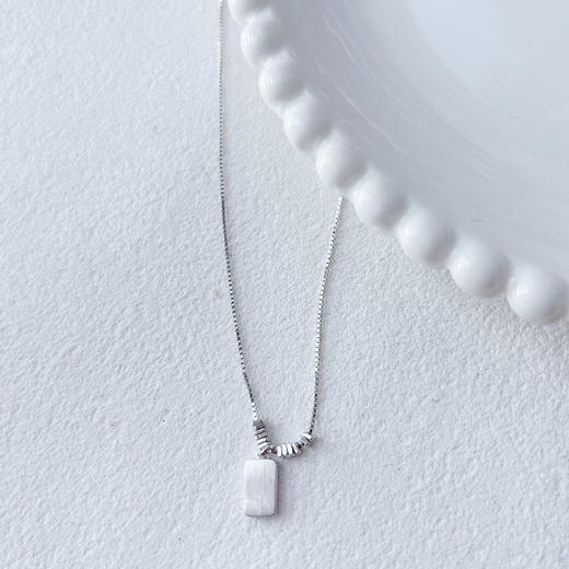 纯银系列S925项链简约小方糖-1件 纪念日百货门店同款163494527 商品图4