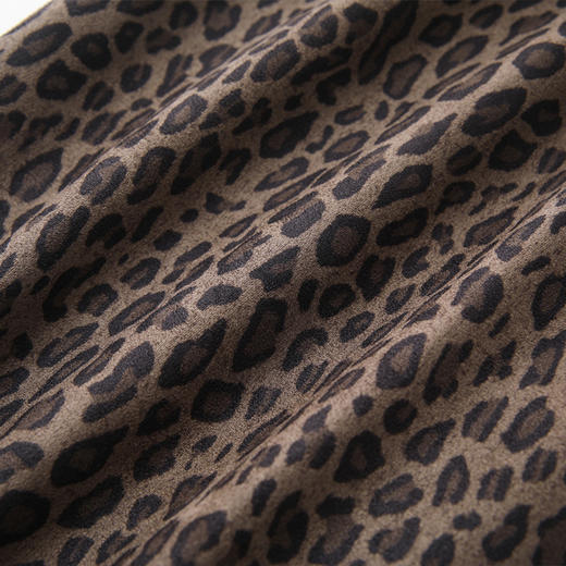 丁摩 灰色豹纹毛呢半身裙秋冬款女新款气质直筒包臀裙开叉半裙5ZF-59921 商品图4