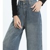 春季新款 腰以下全是腿！！【梦惠妮 星空纹复古牛仔裤】微喇版型 显瘦 显腿长 裤长自选 宽松遮胯 浅色高腰 休闲百搭 复古牛仔裤 #M663 商品缩略图2