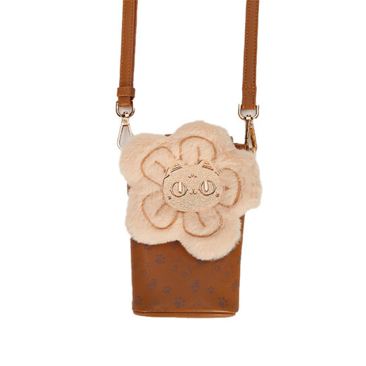 大英博物馆 巴斯特系列 萌猫毛绒 翻盖手机包 斜挎包 商品图4