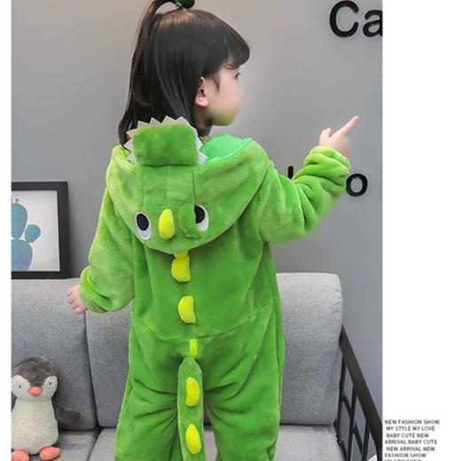 【甄选法兰绒面料！亲肤舒适透气】婴儿连体衣春秋加厚宝宝外出保暖衣服可爱超萌儿童恐龙居家爬服。ha 商品图2