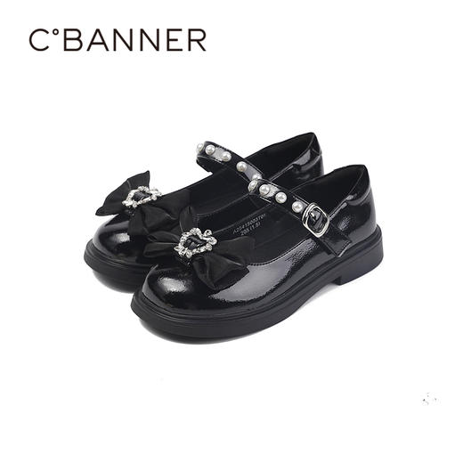 千百度秋季甜美蝴蝶结宝贝至爱童鞋潮酷单鞋A25415003 商品图4