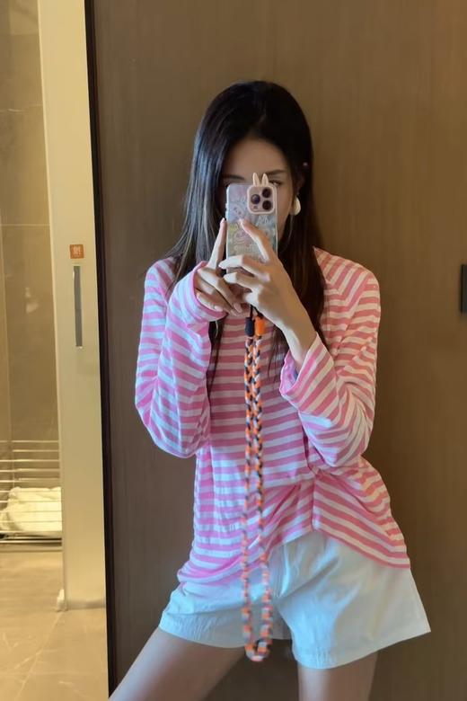 潮牌天丝羊毛混纺条纹随身T 商品图6