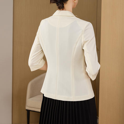 YBY Y521通勤西装外套一粒扣七分袖修身西服短外套 商品图2