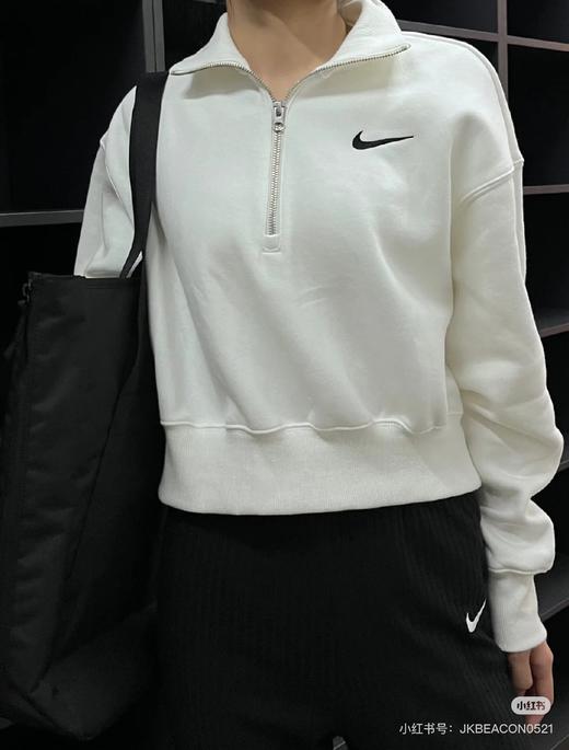 耐家纯色Logo刺绣半拉链半开襟卫衣（蕾姐M）（DQ5768） 商品图8