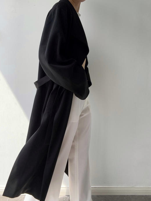 THEHOYAN｜TH2507 NILI黑色风衣 商品图2