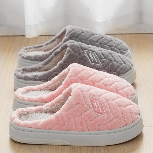 焕新热卖【9.9抢麦穗加厚毛绒拖鞋】EVA大底秋冬季棉拖鞋 防滑加厚棉拖 亲肤毛绒 男女同款包跟保暖 踩屎感毛绒加厚温暖过冬 商品图4