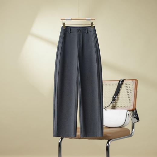 百媚生 羊毛醋酸高级感垂感西装阔腿裤953 商品图1