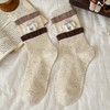 袜子女中筒袜秋冬卡通植绒小动物木耳边女袜ins潮可爱点子纱堆堆 商品缩略图9