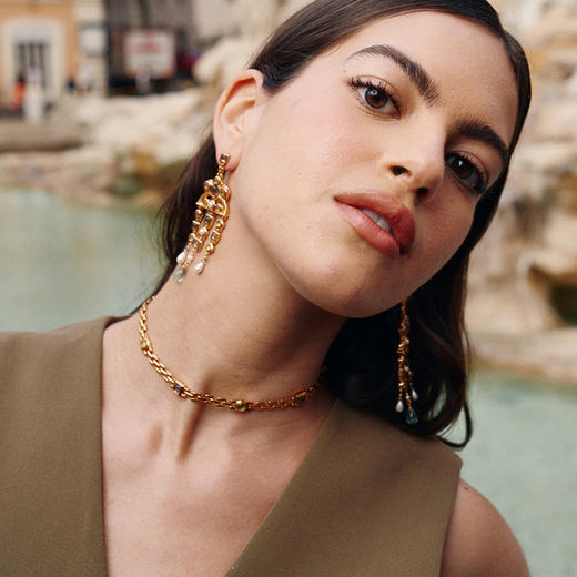 【阿娇-钟欣潼同款】BM大英博物馆限量联名系列 拜占庭琉璃项链套装（耳环+项链） 商品图4