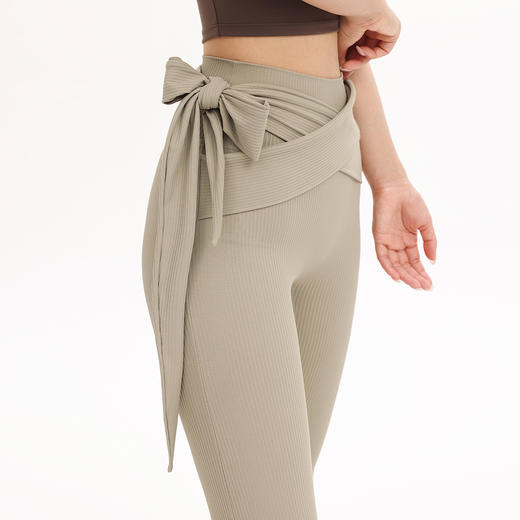 【限时秒】YOGACODE【火树银花系列】云感瑜伽喇叭裤高腰绑带蜜桃提臀运动长裤DWE125676 商品图2