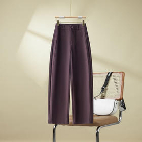 百媚生 羊毛醋酸高级感垂感西装阔腿裤953