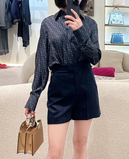 中性款印花绸缎长袖衬衫011 商品图3