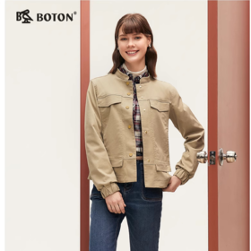 波顿女士春秋 立领抽绳外套 飒然有型 高包容合身显瘦款LJ925324