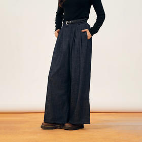 编织腰带阔腿长裤-纪念日百货门店同款165343571