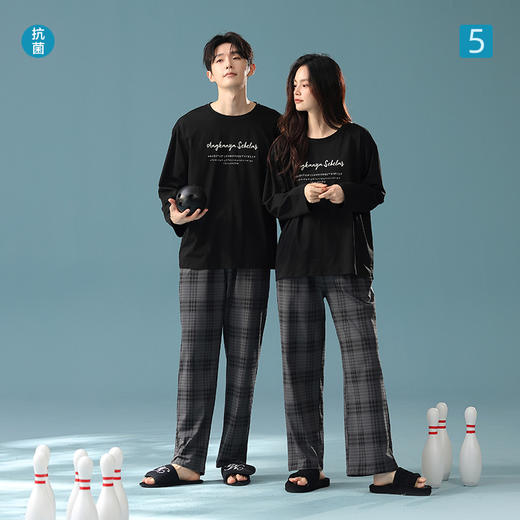 【拍2套减25元】【7A抗菌新疆棉】大牌专柜品质秋冬季纯棉情侣睡衣简约家居服套装 商品图12