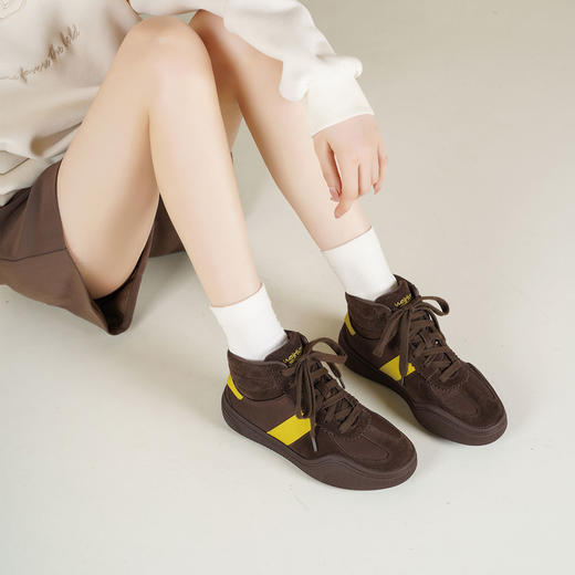 Westory2025年冬季热点拳击鞋休闲厚底德训鞋高帮运动鞋W25DS85631 商品图5