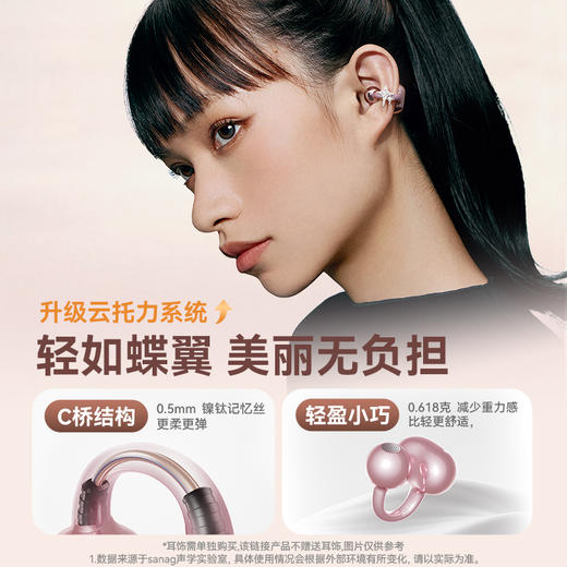 塞那S6SNova人鱼姬蓝牙耳机耳夹式2025新款无线Ai骨传导开放运动耳机 商品图1