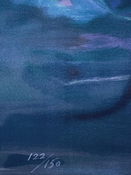 独角鹿西洋古董2005年法国巴黎Frédéric Possot出版艺术大师朱德群亲签限量彩色石版画「构图XX（Composition XX）」 商品图6