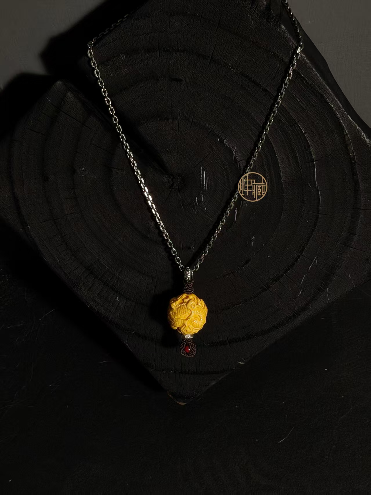 老白骨蜡编艺吊坠银链套装 / 挂件 两用款