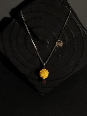 老白骨蜡编艺吊坠银链套装 / 挂件 两用款