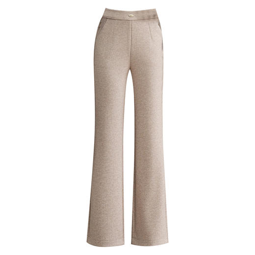 HWM-5271-Y毛呢微喇裤秋冬季新款休闲裤时尚高腰宽松女装羊毛裤长裤 商品图4