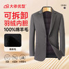 【可拆卸羽绒内胆】【100%绵羊毛】【DDS】大依优型大码男装可脱卸羽绒内胆羊毛大衣中长款西装毛呢外套大衣 商品缩略图4