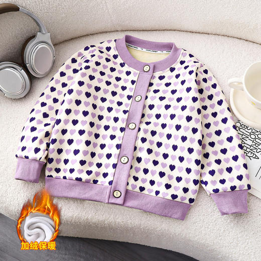 买1送1 针织衫2025新款针织加绒外套儿童婴幼儿上衣小童针织衫加绒童外套 商品图5