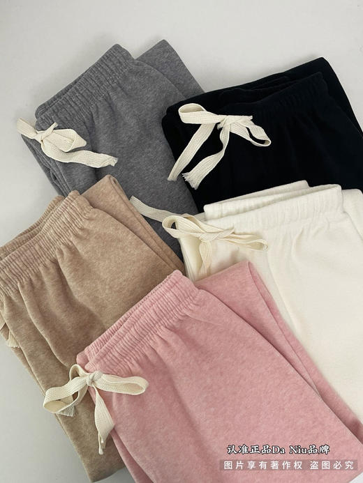 梨形报恩神裤 材质好好穿【正品DaNiu·秋冬垂感毛巾裤】休闲裤里的扛把子遮胯显瘦显高 360度无死角的好版型毛巾羊绒阔腿裤女冬季新款高腰显瘦裤子高级感加绒加厚糯米休闲裤 商品图4