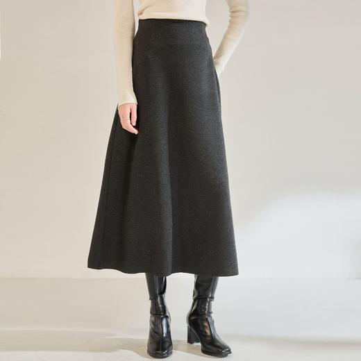 「高货sh」全新升级【铂金会员174/天猫229/差价55】(53846)洛诗琳赫本风针织羊毛半身裙2025秋冬百搭通勤高腰A字伞裙 商品图0