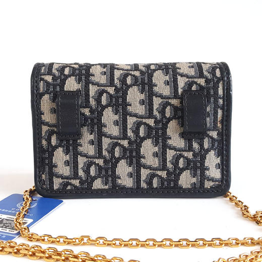 【95新】Dior迪奥老花蒙田nano链条包单肩斜挎包女士230925NJS04现售价：4400 商品图4