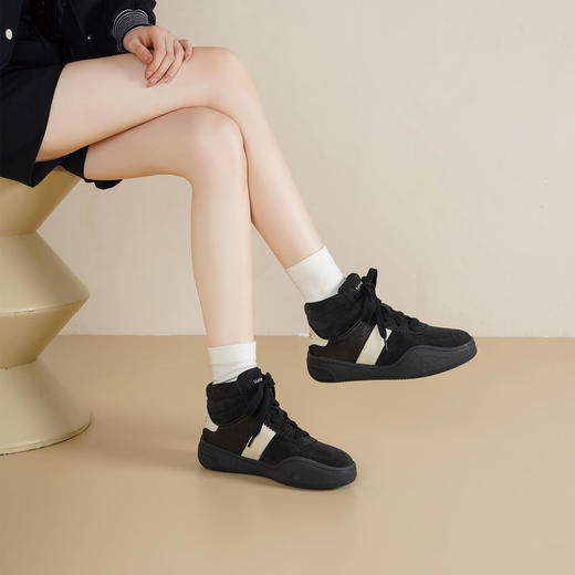 Westory2025年冬季热点拳击鞋休闲厚底德训鞋高帮运动鞋W25DS85631 商品图4