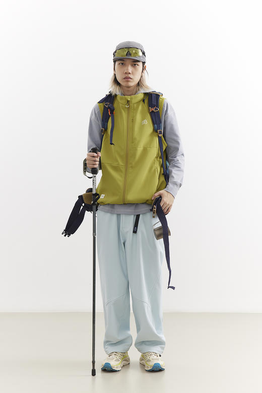 吃茶去chichaqu25秋冬户外三防防风防泼水带绒软壳马甲骑行运动 商品图2