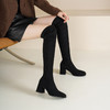 Westory2025年冬季方头高跟弹力收腿过膝高靴W25DI86091 商品缩略图3