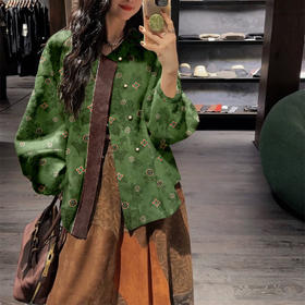 人丝香云纱棒球服外套复古新中式国风古韵端庄原创设计百搭上衣女